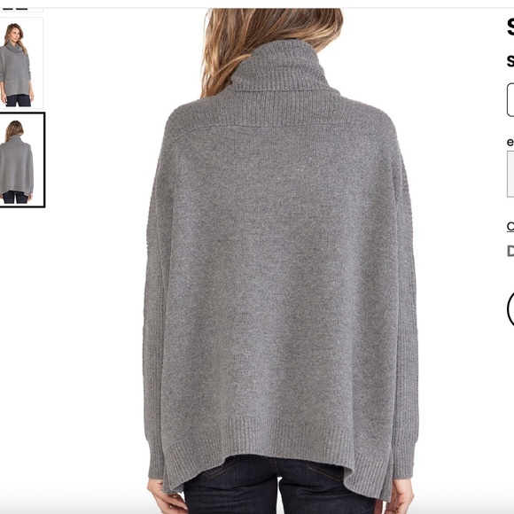 VINCE Oversized Turtleneck Wool/Yak Blend Sweater in Heather Gray NWOT/sz: XS - Picture 10 of 14